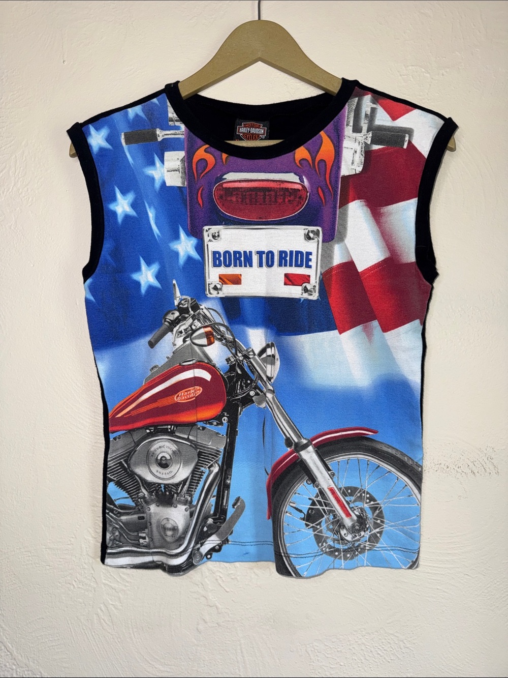 Y2K Harley Davidson Born to Ride Graphic Tank XL Houston